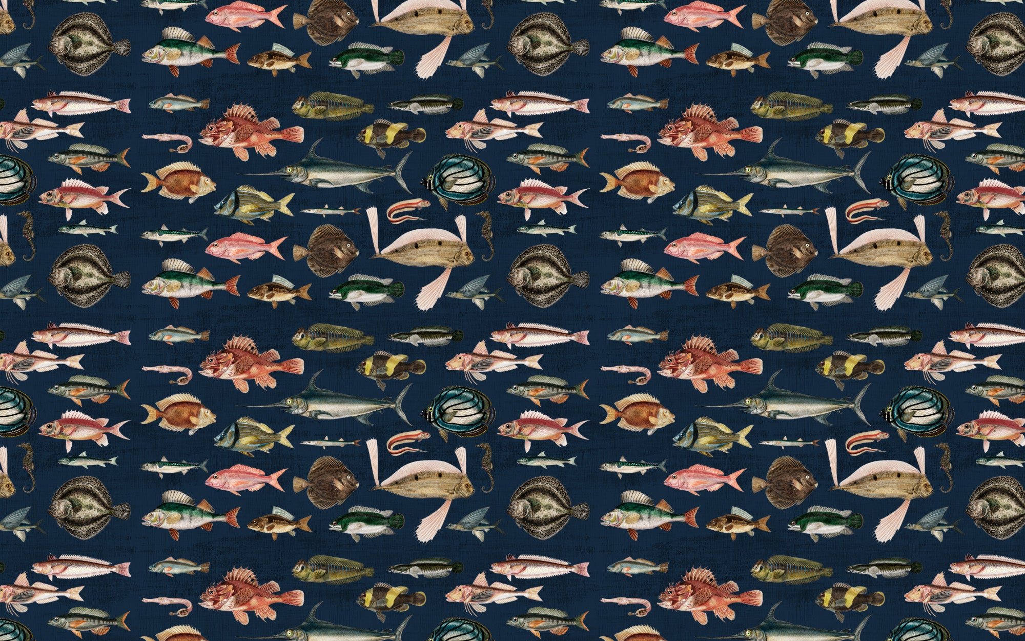 Lacivert Vintage Balık