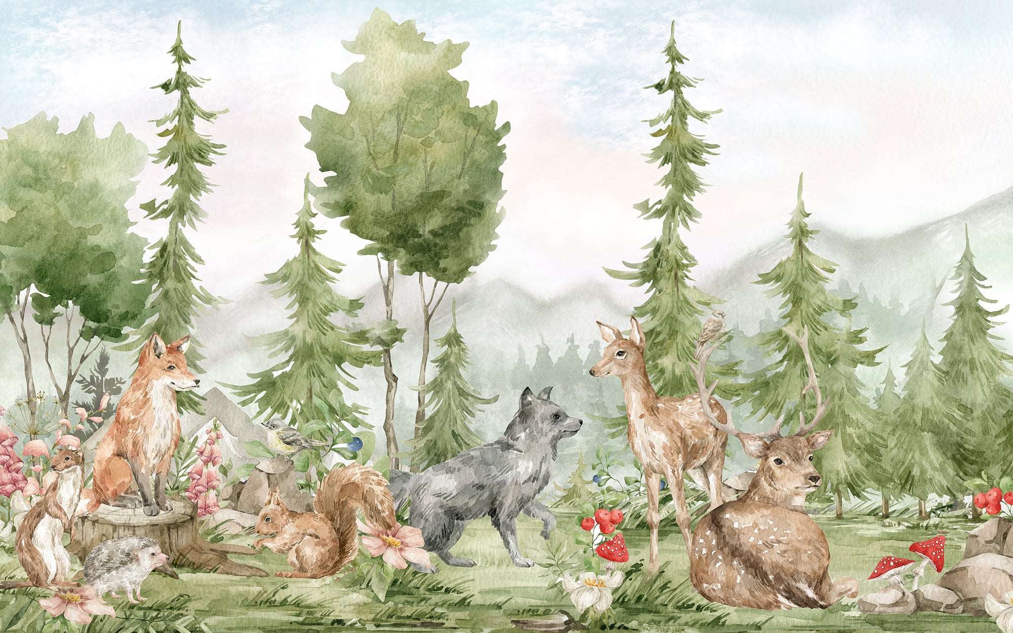 Spring Trees & Animals