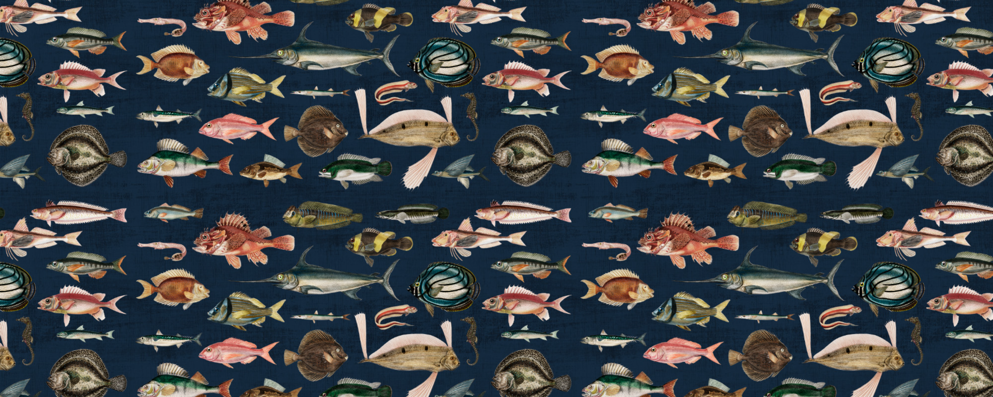 Lacivert Vintage Balık