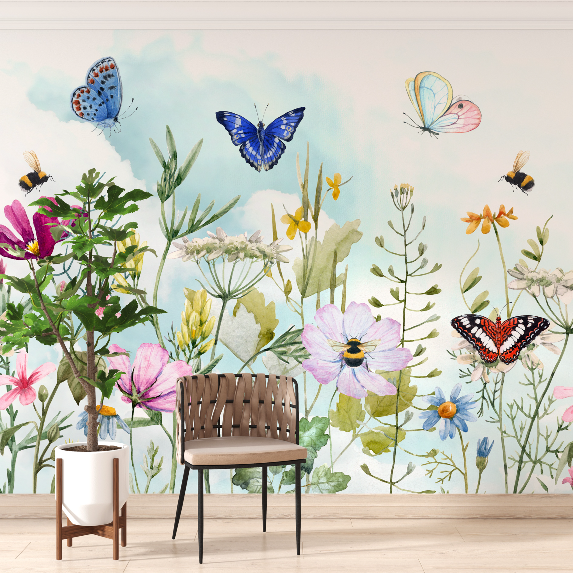 Sky And Butterflies