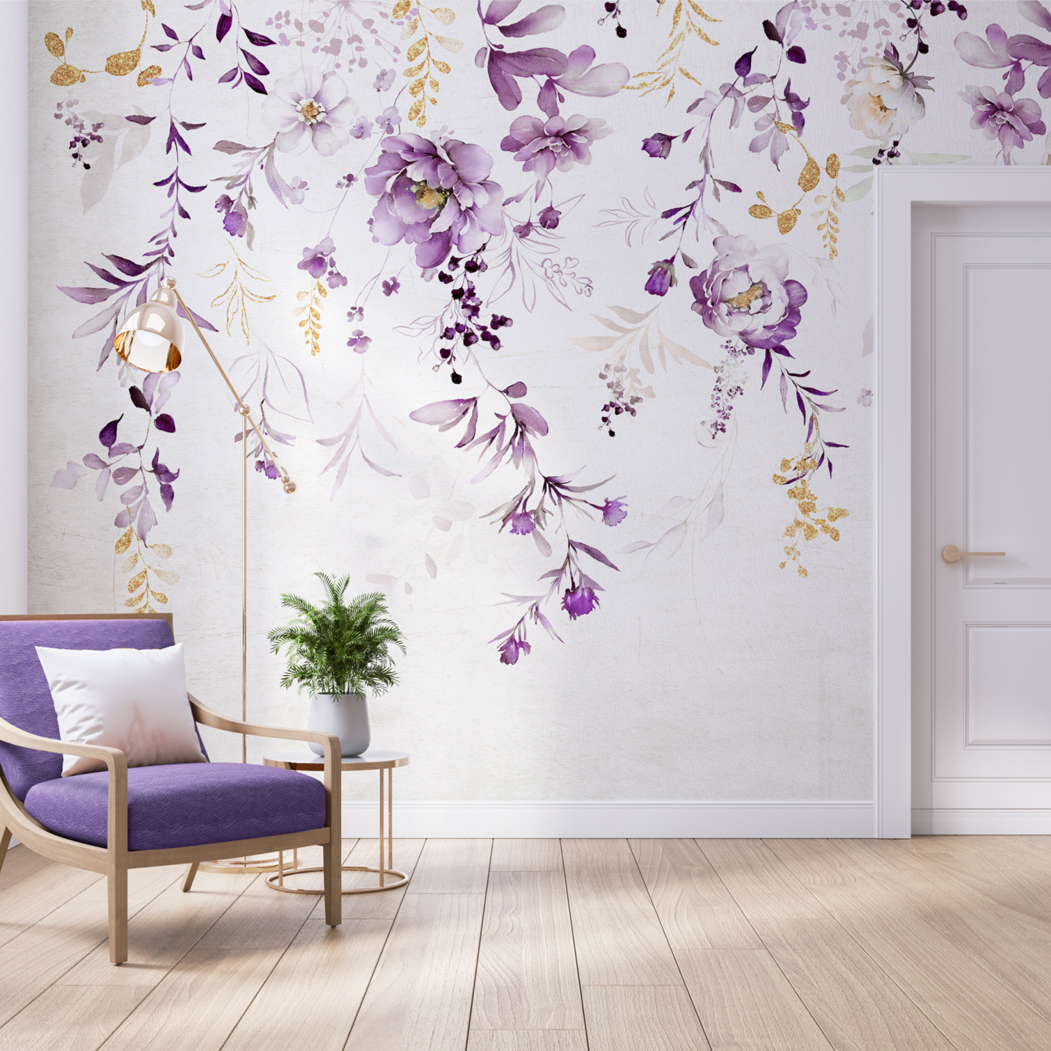 Altın detaylı şık şakayıklar