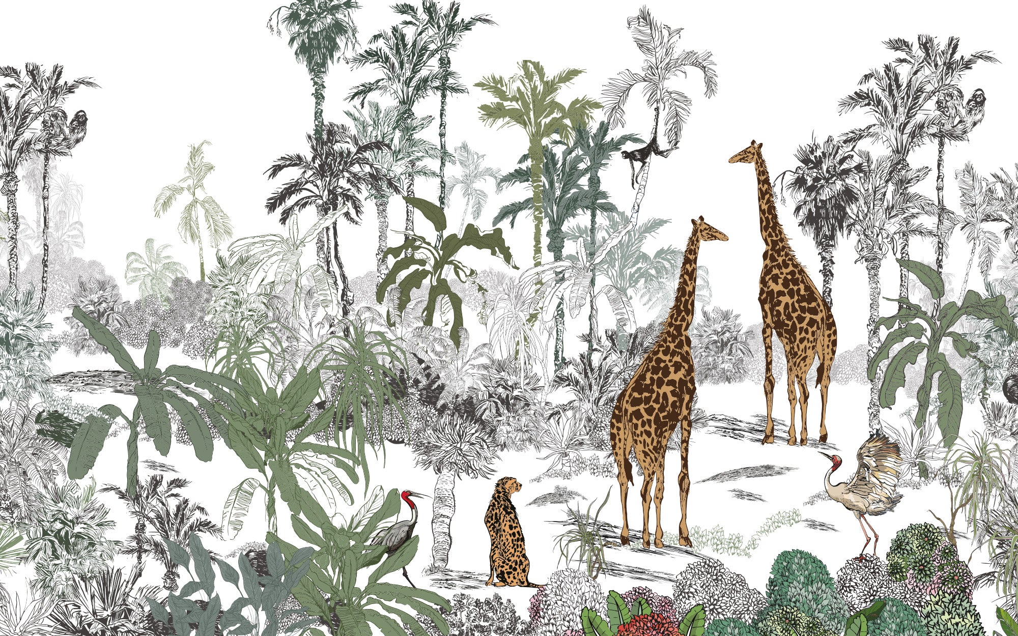 Hand Drawn Tropical Forest