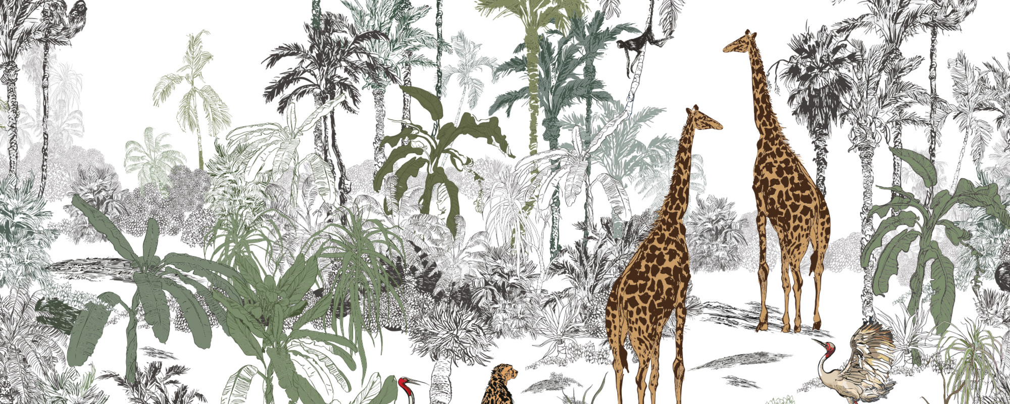 Hand Drawn Tropical Forest