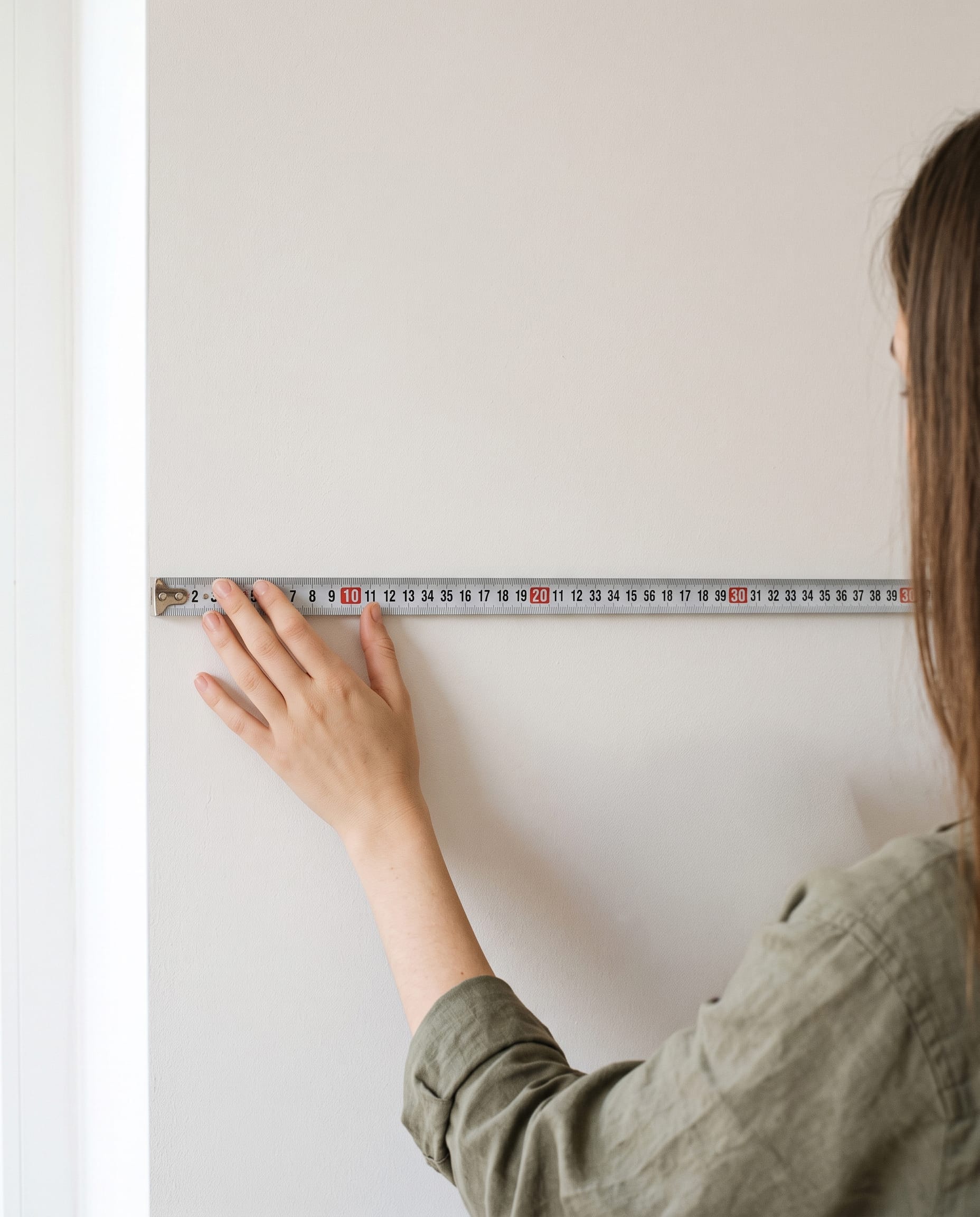 Measuring a wall for a custom mural