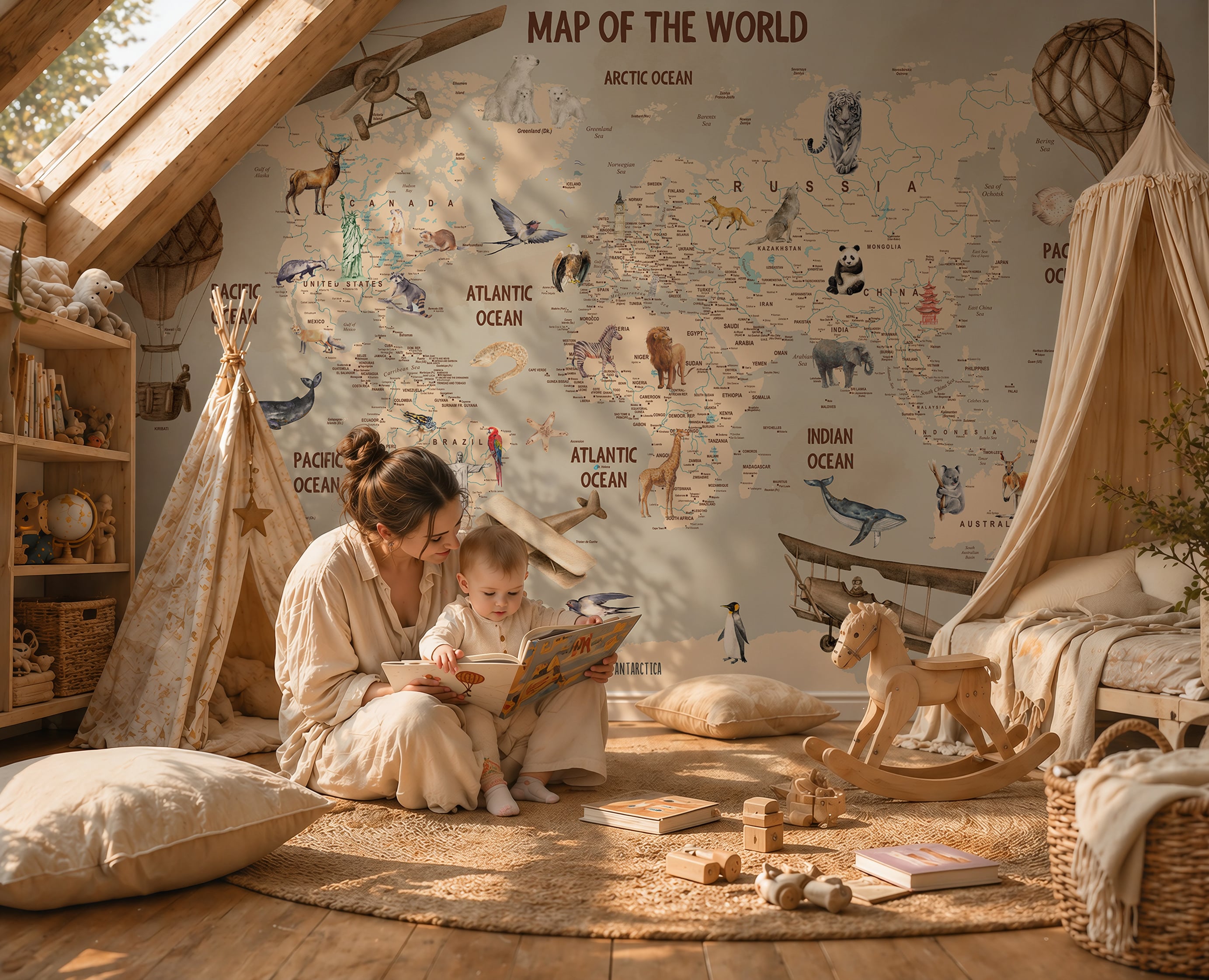 Beautiful kids room with MareWall mural