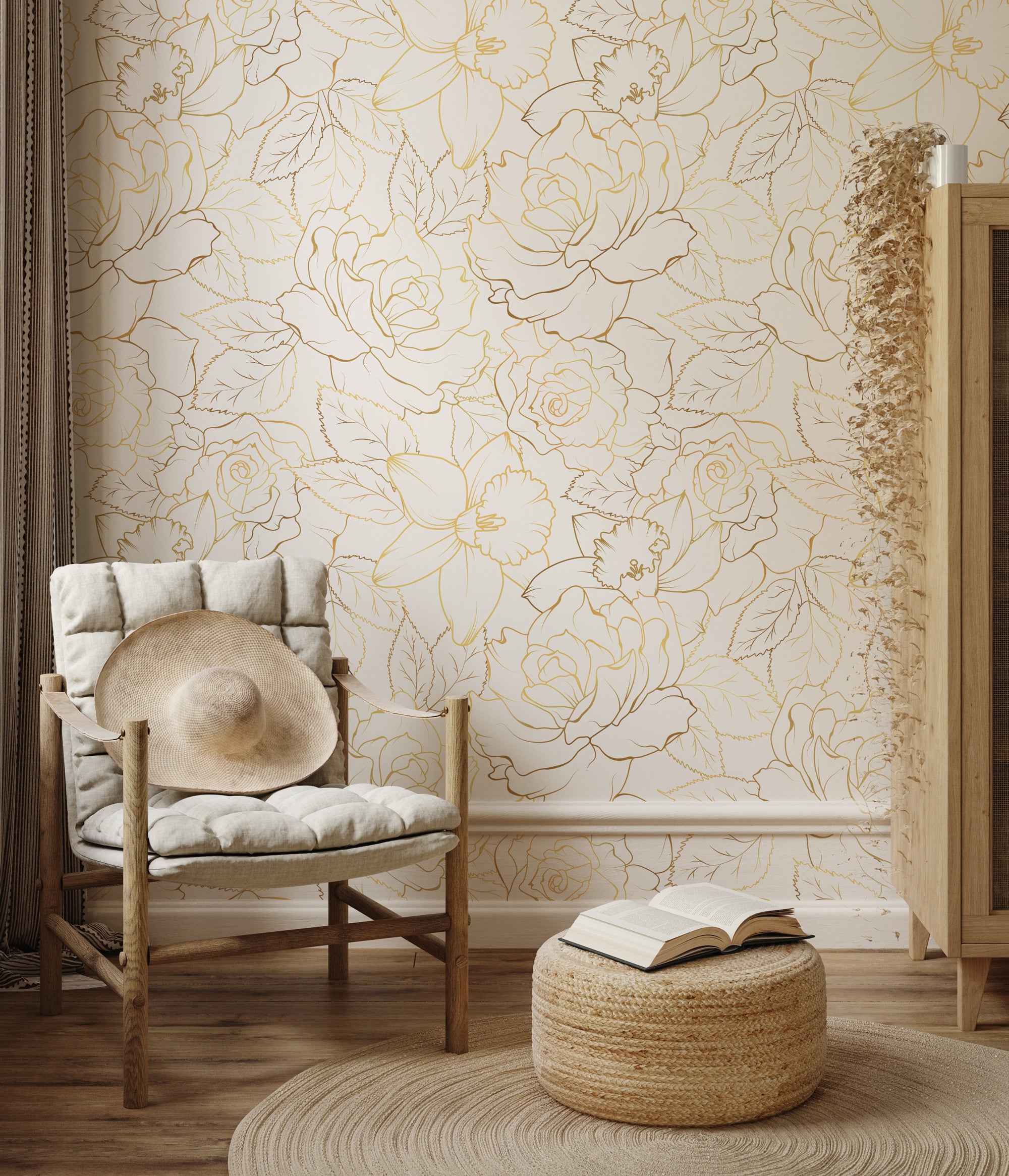 Zarif Altın Çiçekler