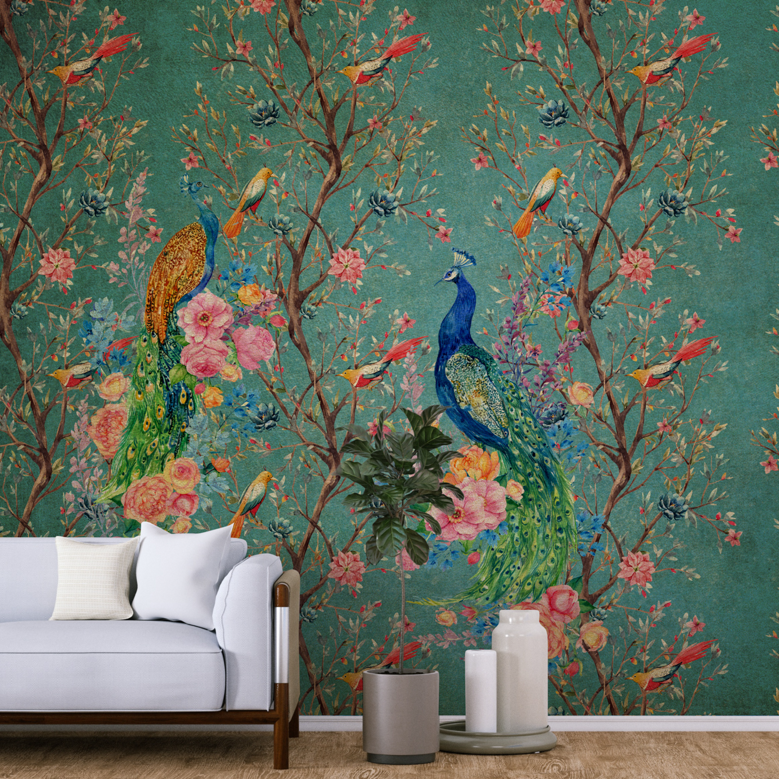 Vintage Peacock Green