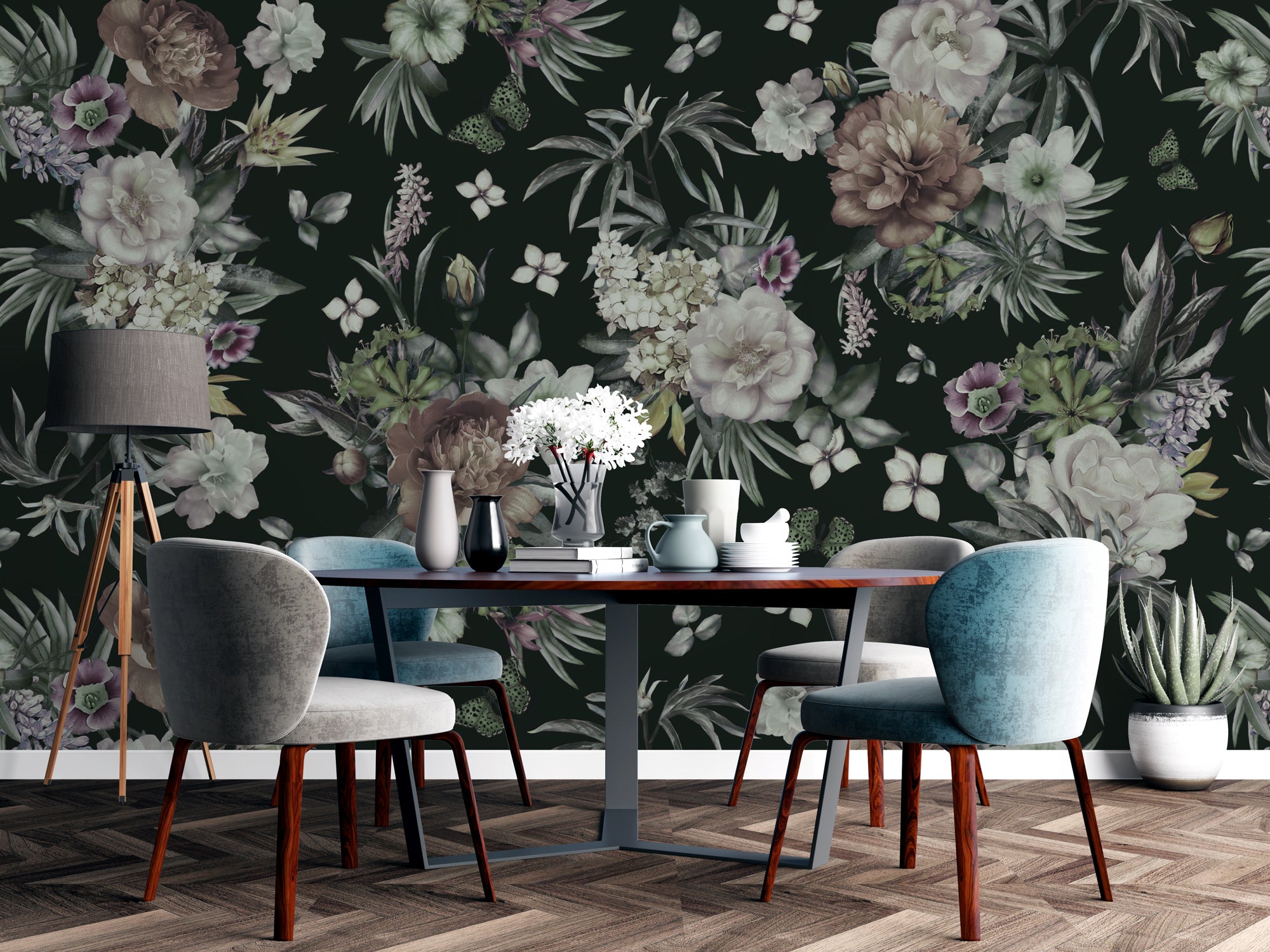 Soft Green Flower Shades