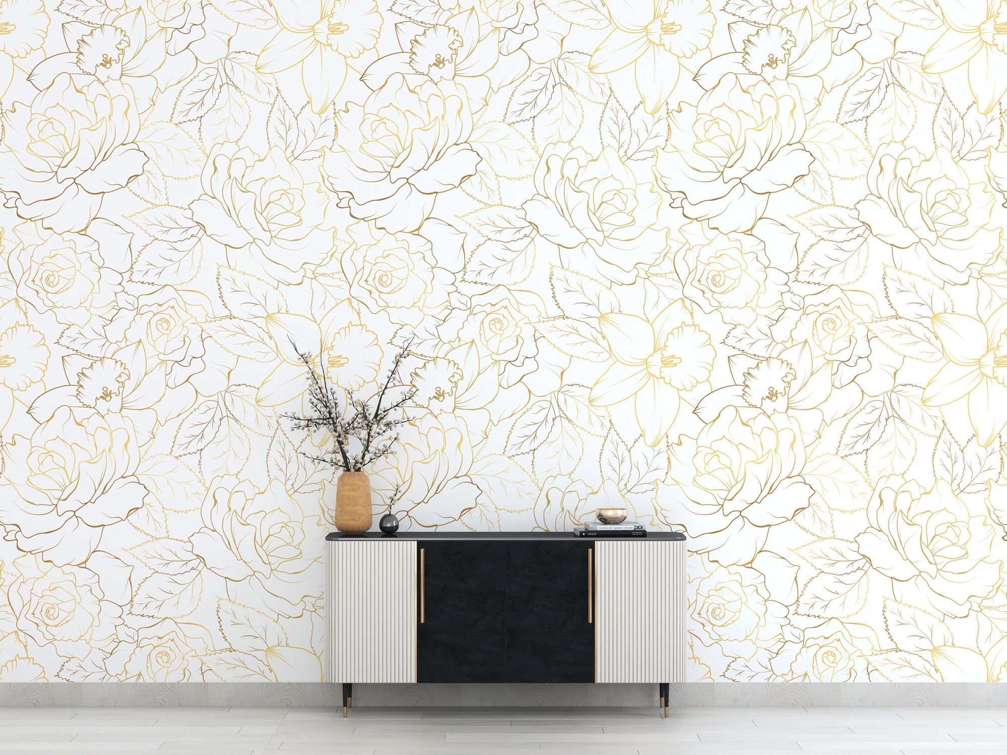 Zarif Altın Çiçekler