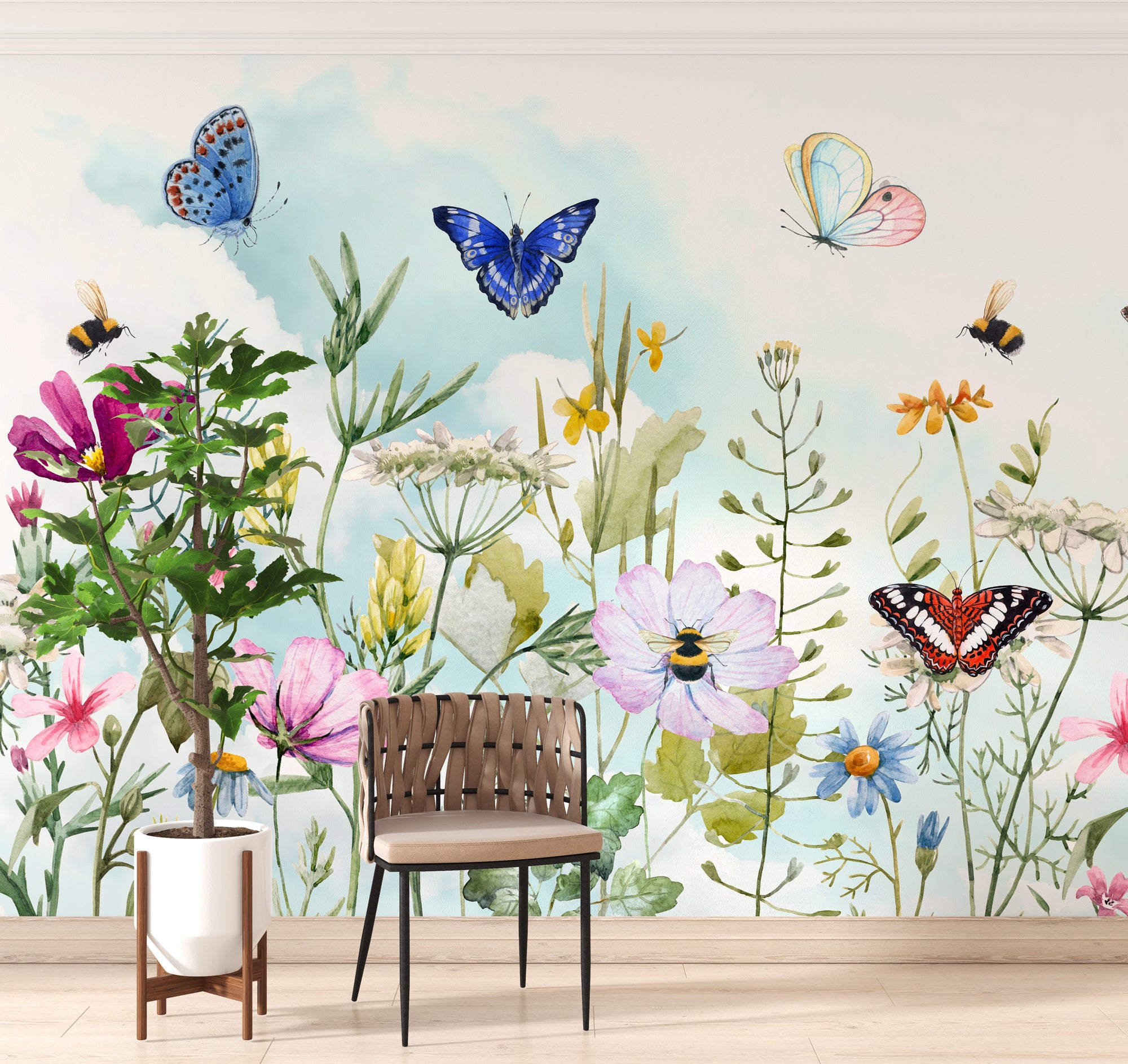 Sky And Butterflies