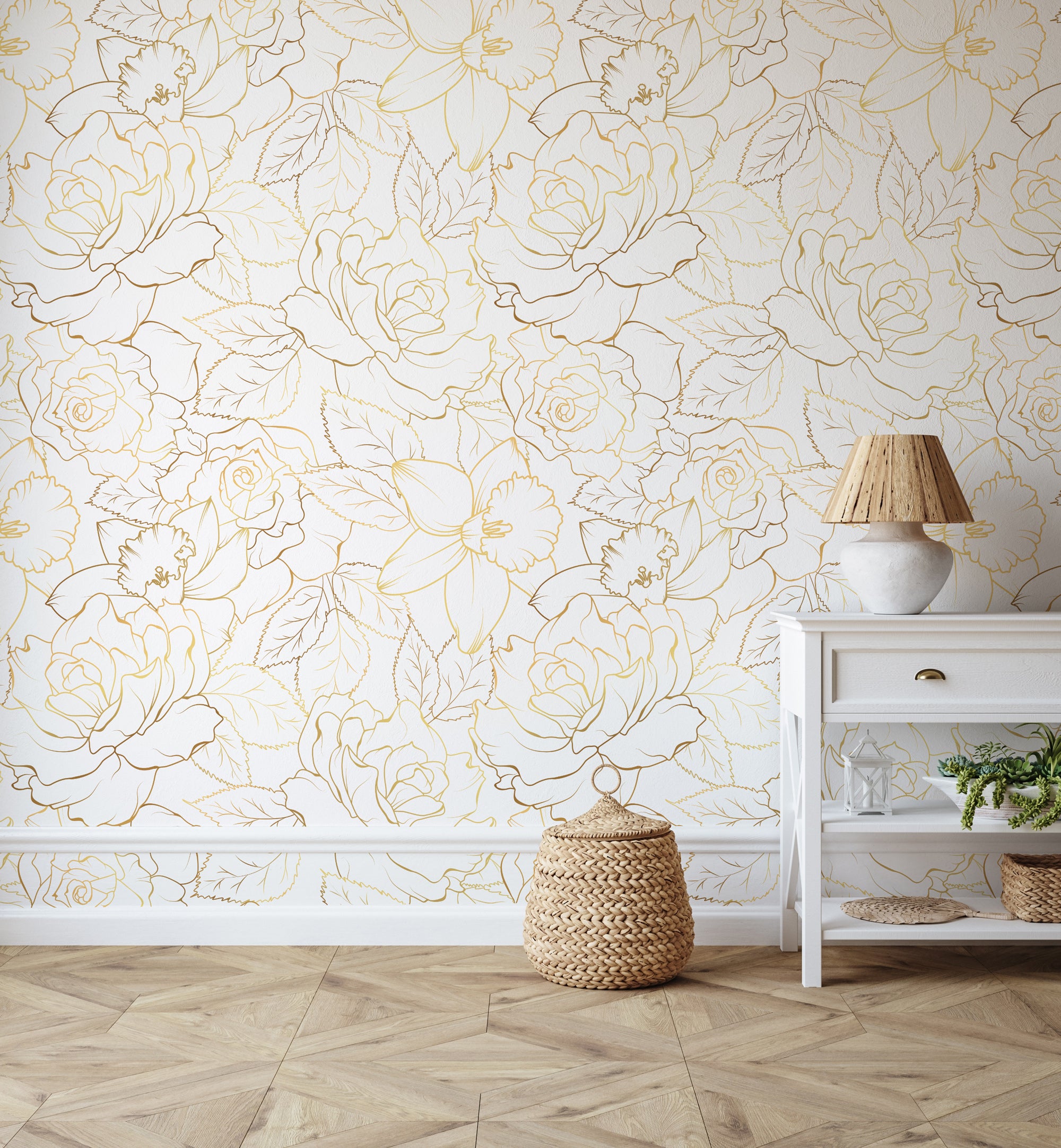 Zarif Altın Çiçekler