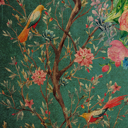 Vintage Peacock Green