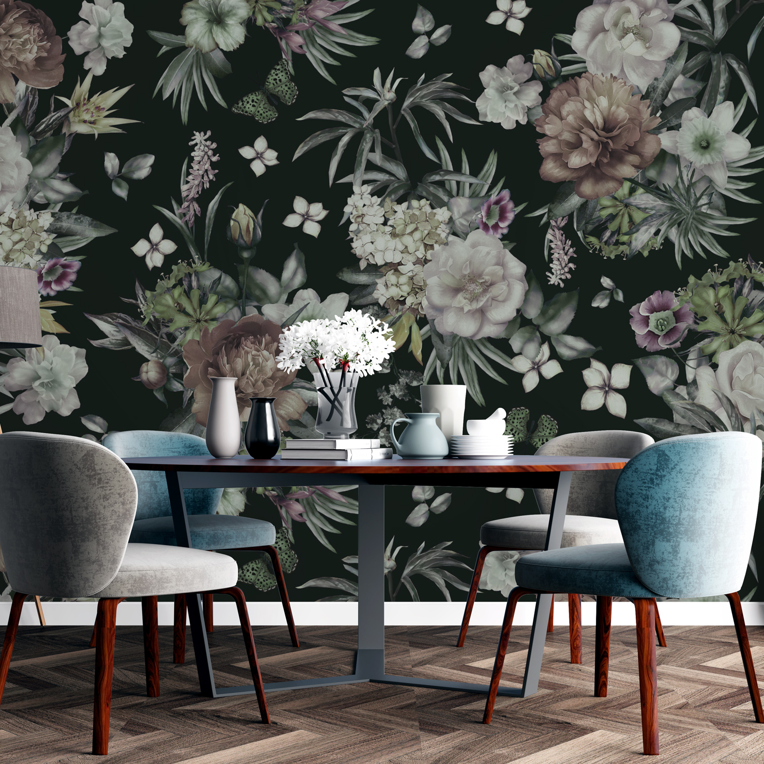 Soft Green Flower Shades