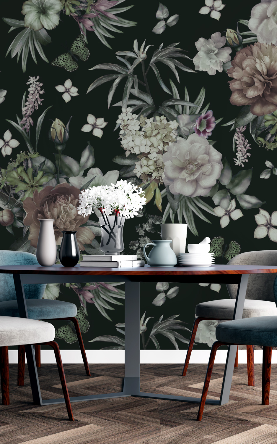 Soft Green Flower Shades