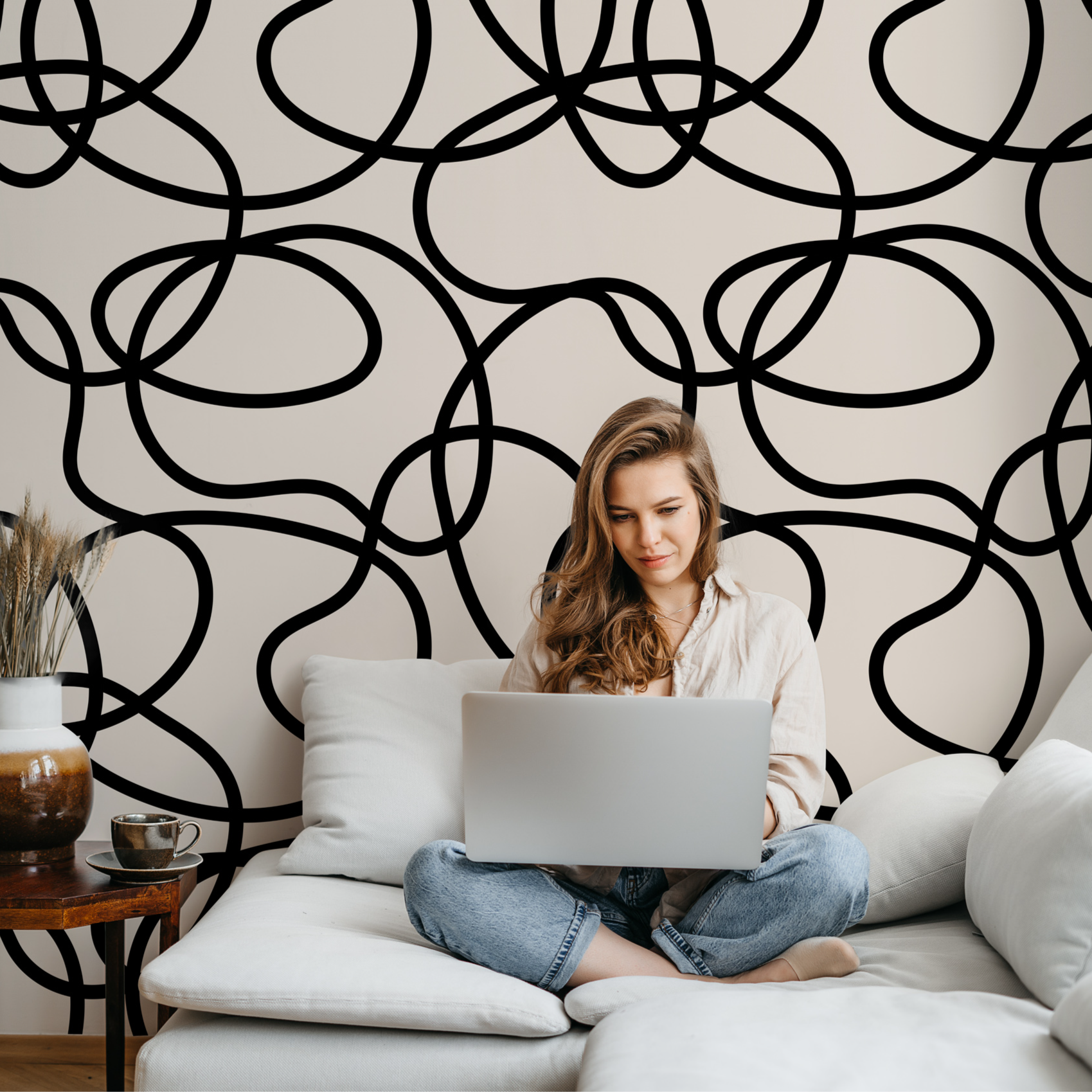 Scribble Black and White