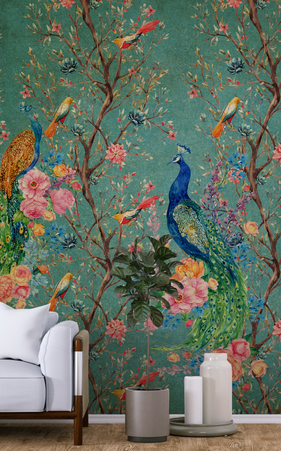 Vintage Peacock Green