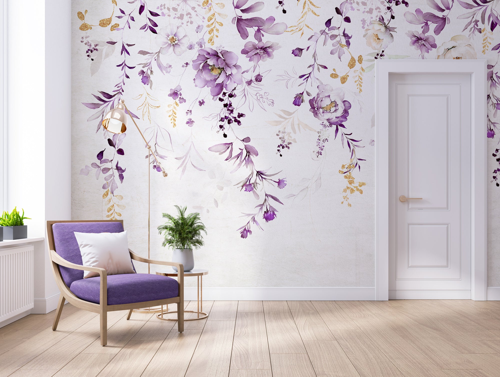 Altın detaylı şık şakayıklar